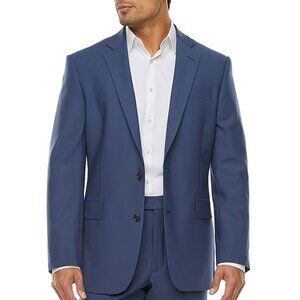 Men's Stafford Big & Tall Wool Suit Jacket - Mid Blue - Var Szs - NWT
